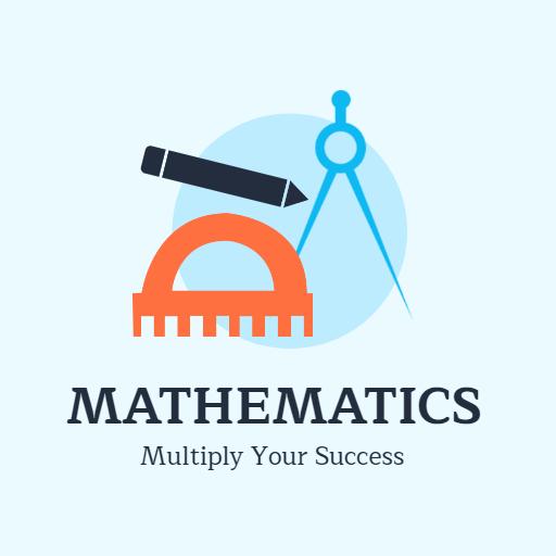 Blue Background with Geometric Tools Enhancing Mathematics Logo Template
