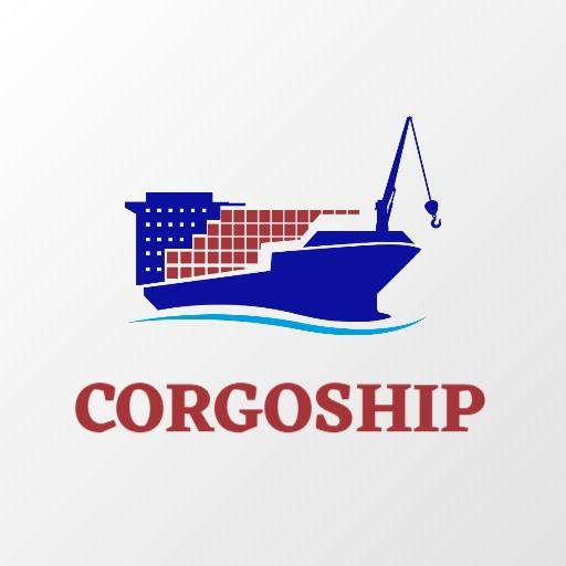 Blue Cargo Ship Illustrating Dynamic Shipping Business Logo Template