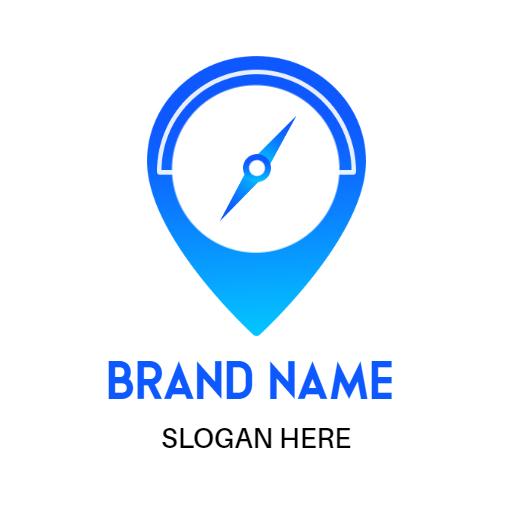 Blue Compass Design for Professional Surveyors Logo Template