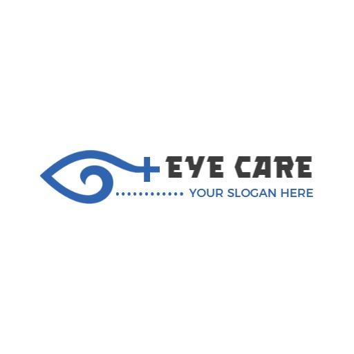 Blue Eye Design Featuring Health and Wellness Focus Logo Template