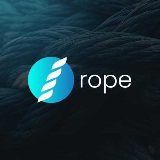 Blue Gradient Circular Rope Design for Brand Identity Logo Template