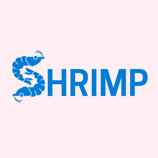 Blue Shrimp Design Representing Fresh Seafood Logo Template