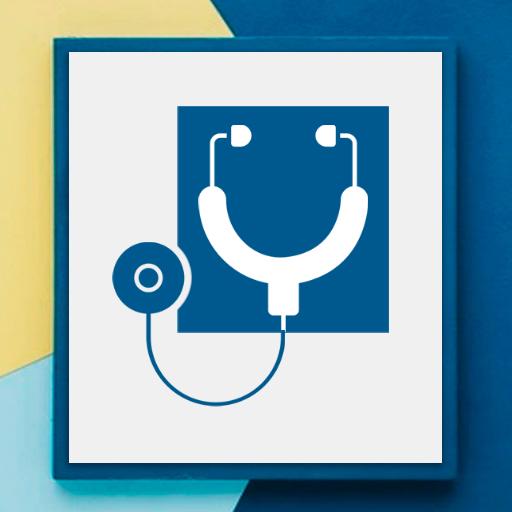 Blue Stethoscope Design Representing Quality Healthcare Logo Template