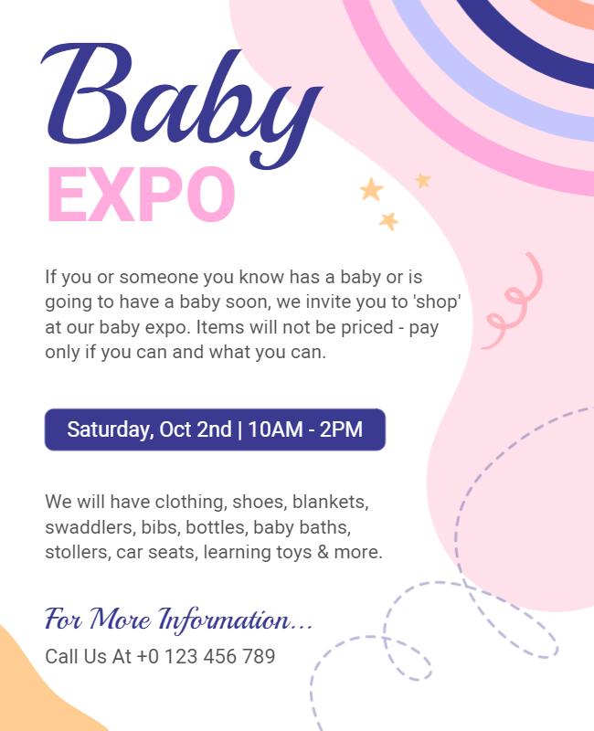 Blueberry Purple Haze Baby Flyer Template