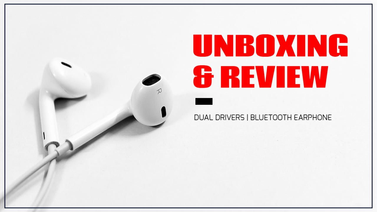 Bluetooth Earphone Unboxing Review YouTube Thumbnail Template