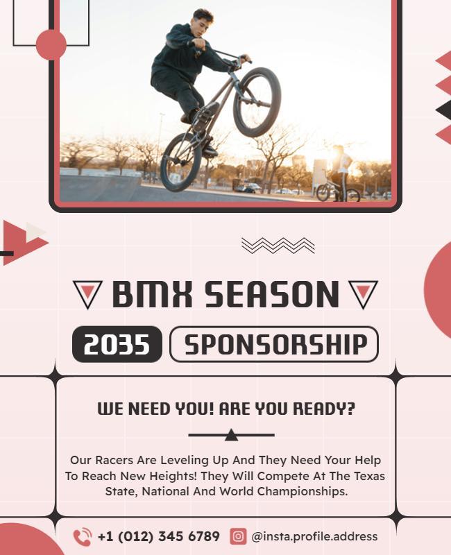 Bmx Racing Sponsorship Event Flyer Template