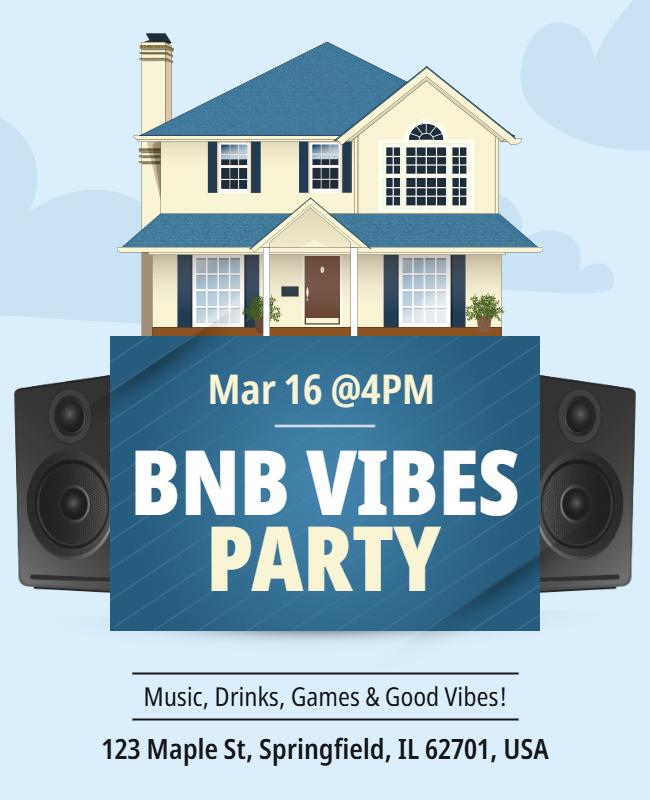BNB Vibes Party Flyer Template