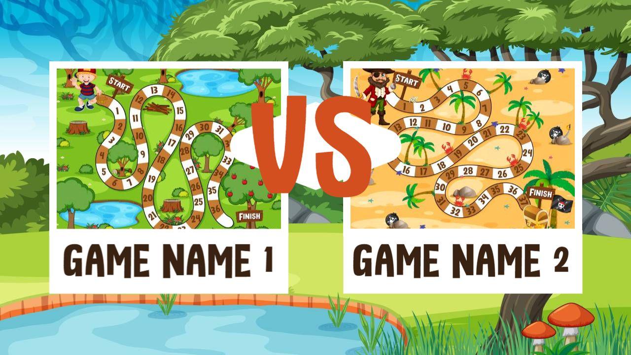 Board Game Challenge Comparison Gaming YouTube Thumbnail Template