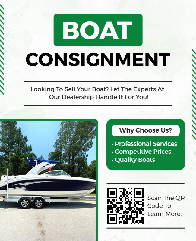 Boat Consignment Services Flyer Template