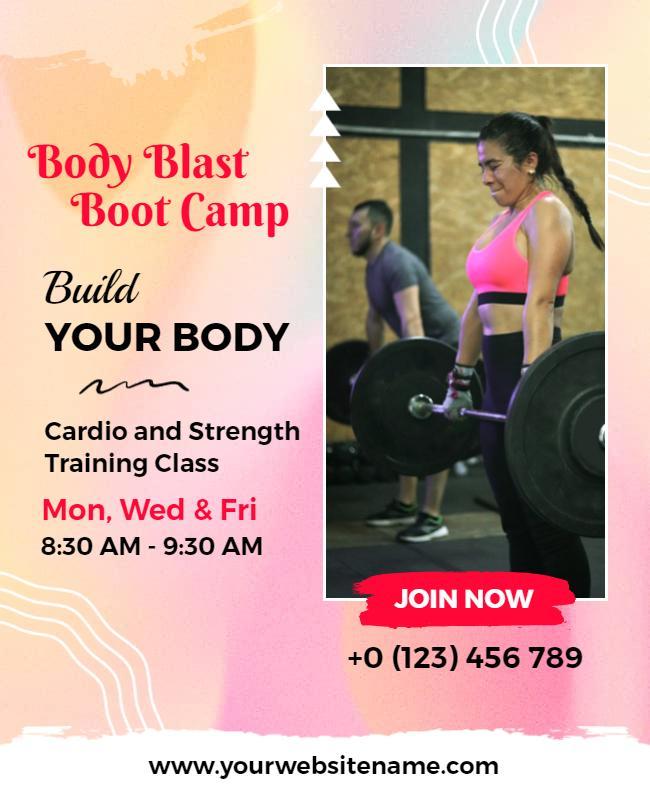 Body Blast Boot Camp Training Flyer Template