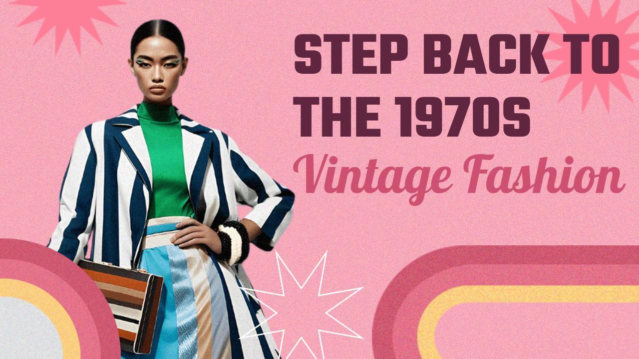 Bold 1970s Vintage Fashion YouTube Thumbnail Template