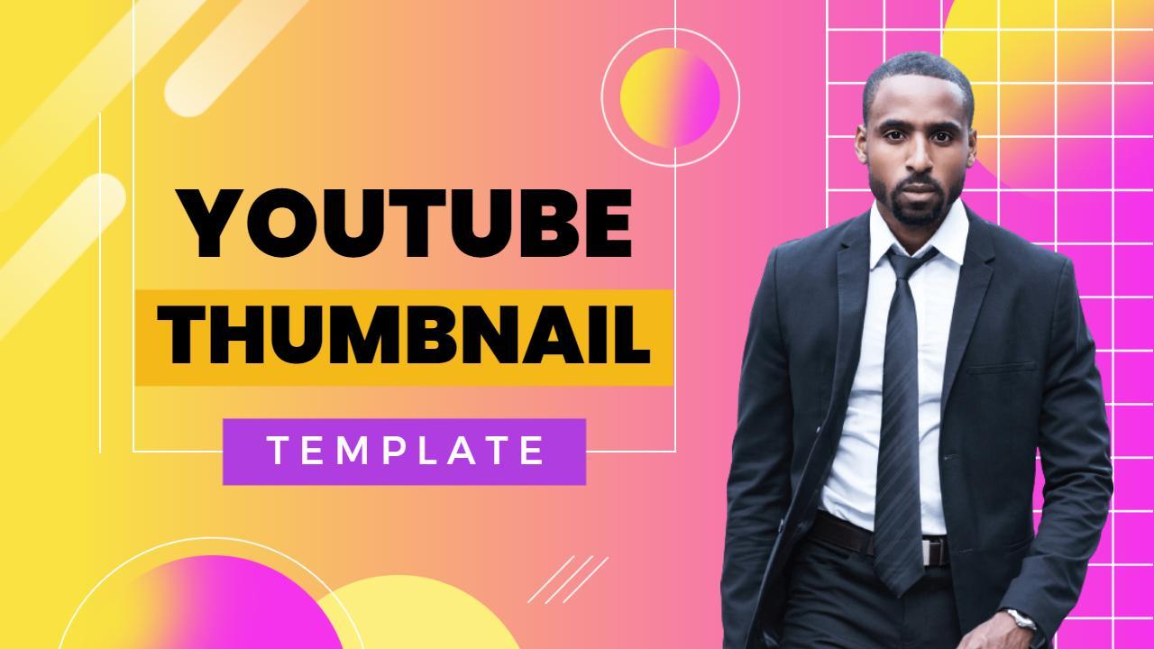 Bold Abstract Shapes Minimalist Style YouTube Thumbnail Template