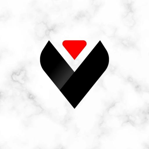 Bold Black and Red Minimalist Geometric Design Logo Template