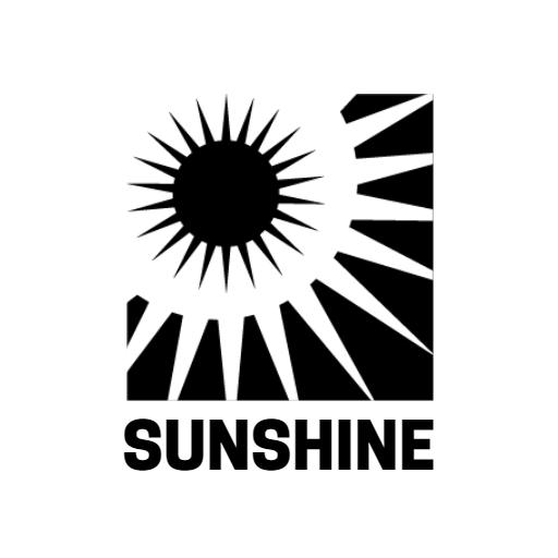 Bold Black and White Design Emphasizing Sunshine Logo Template