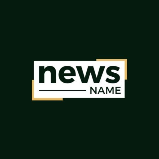 Bold Black and White Design for Modern News Logo Template