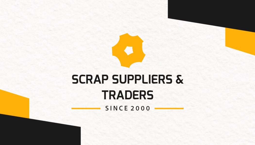 Bold Black and Yellow Scrap Supplier Visiting Card Template