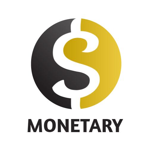 Bold Black and Yellow Symbol Representing Monetary Solutions Logo Template