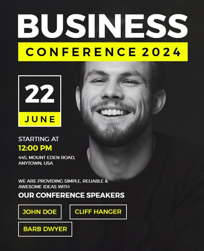 Bold Black Business Conference 2024 Announcement Poster Template