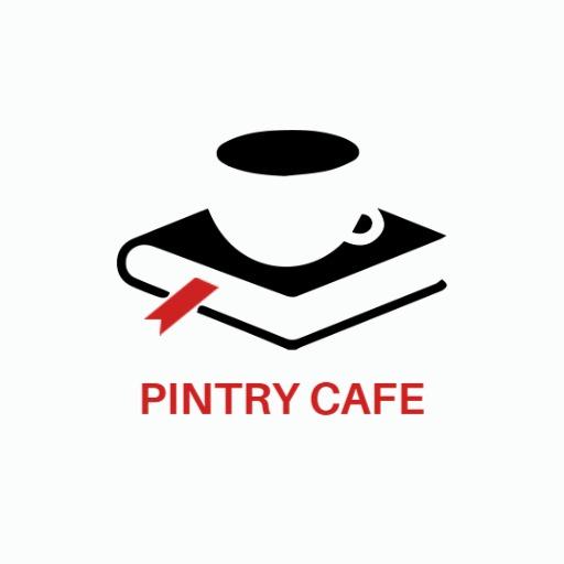 Bold Black Coffee Cup Resting on Open Book Logo Template