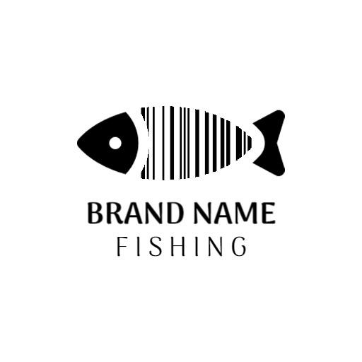 Bold Black Fish Design Representing Quality Fishing Logo Template