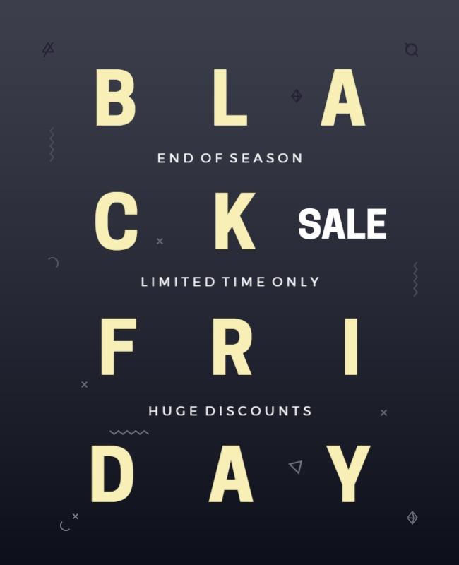 Bold Black Friday Sale Announcement Poster Template