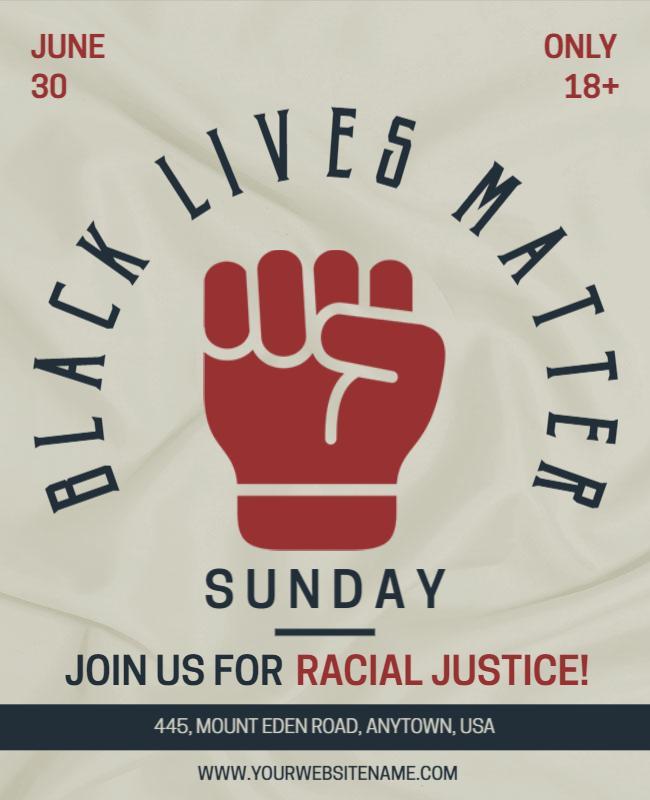 Bold Black Lives Matter Activism Event Poster Template