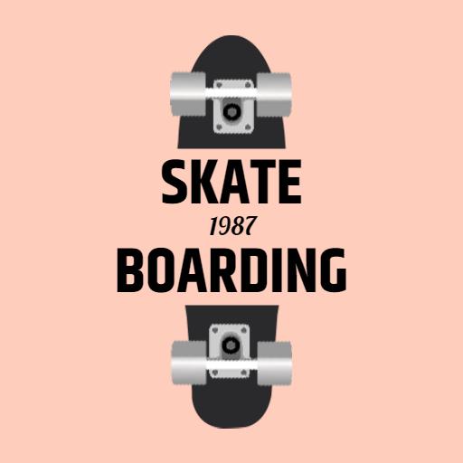 Bold Black Skateboard Design Celebrating Skateboarding Culture Logo Template
