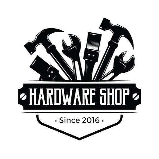Bold Black Tool Design Representing Reliable Hardware Logo Template