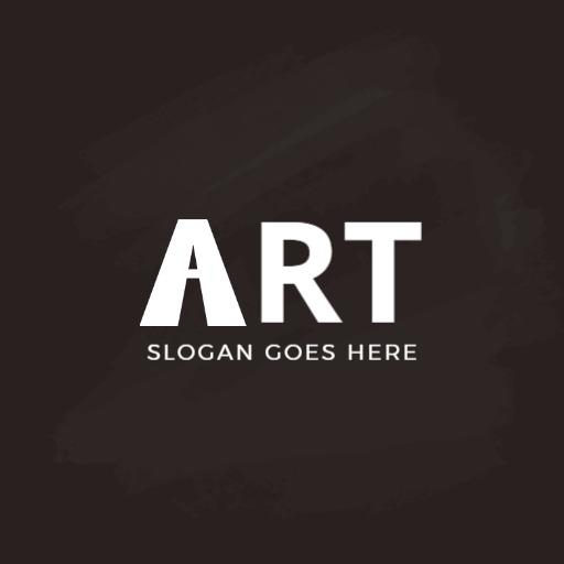 Bold Black Typography Design Highlighting the Word Art Logo Template