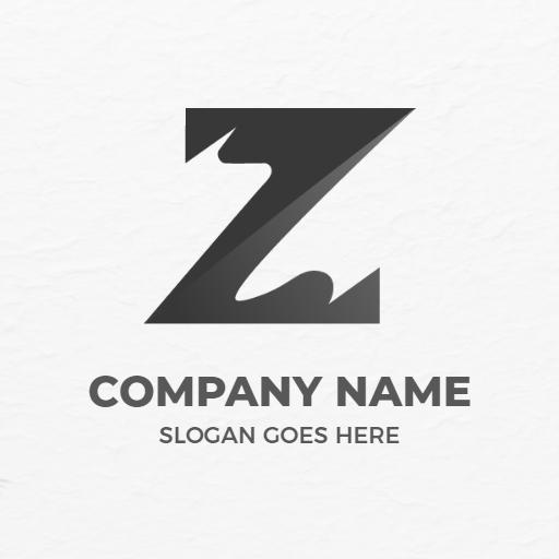 Bold Black Z Letter Design for Innovative Branding Logo Template