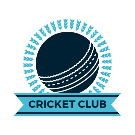 Bold Blue and Dark Design Representing Cricket Team Logo Template