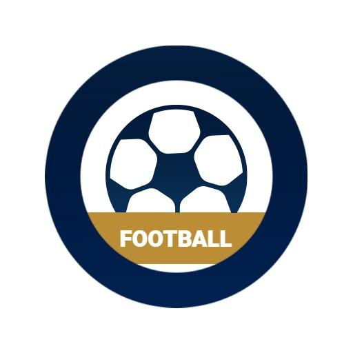 Bold Blue and White Football Design Showcasing Team Spirit Logo Template