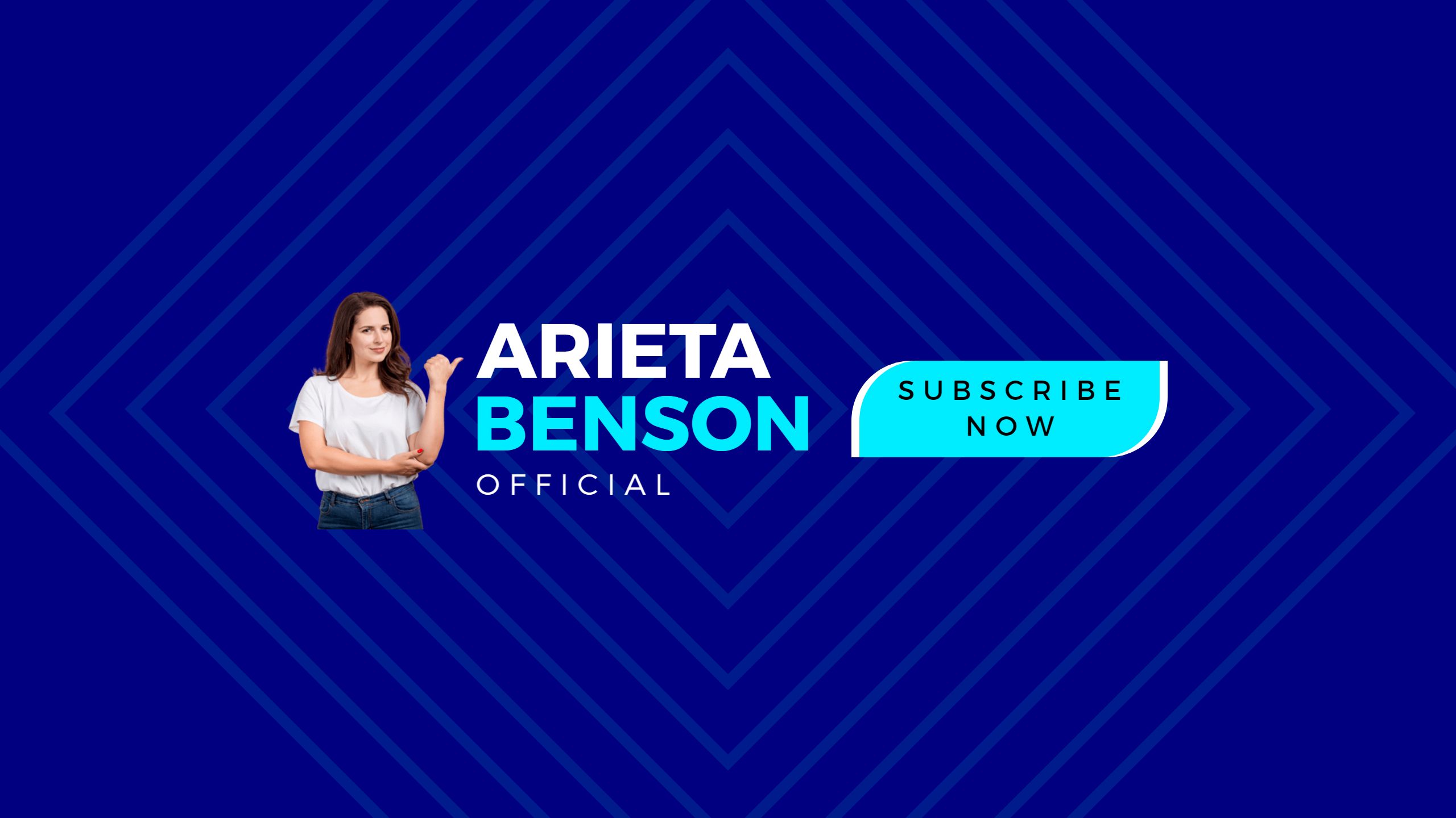 Bold Blue Background with Engaging YouTube Subscribe Banner Template