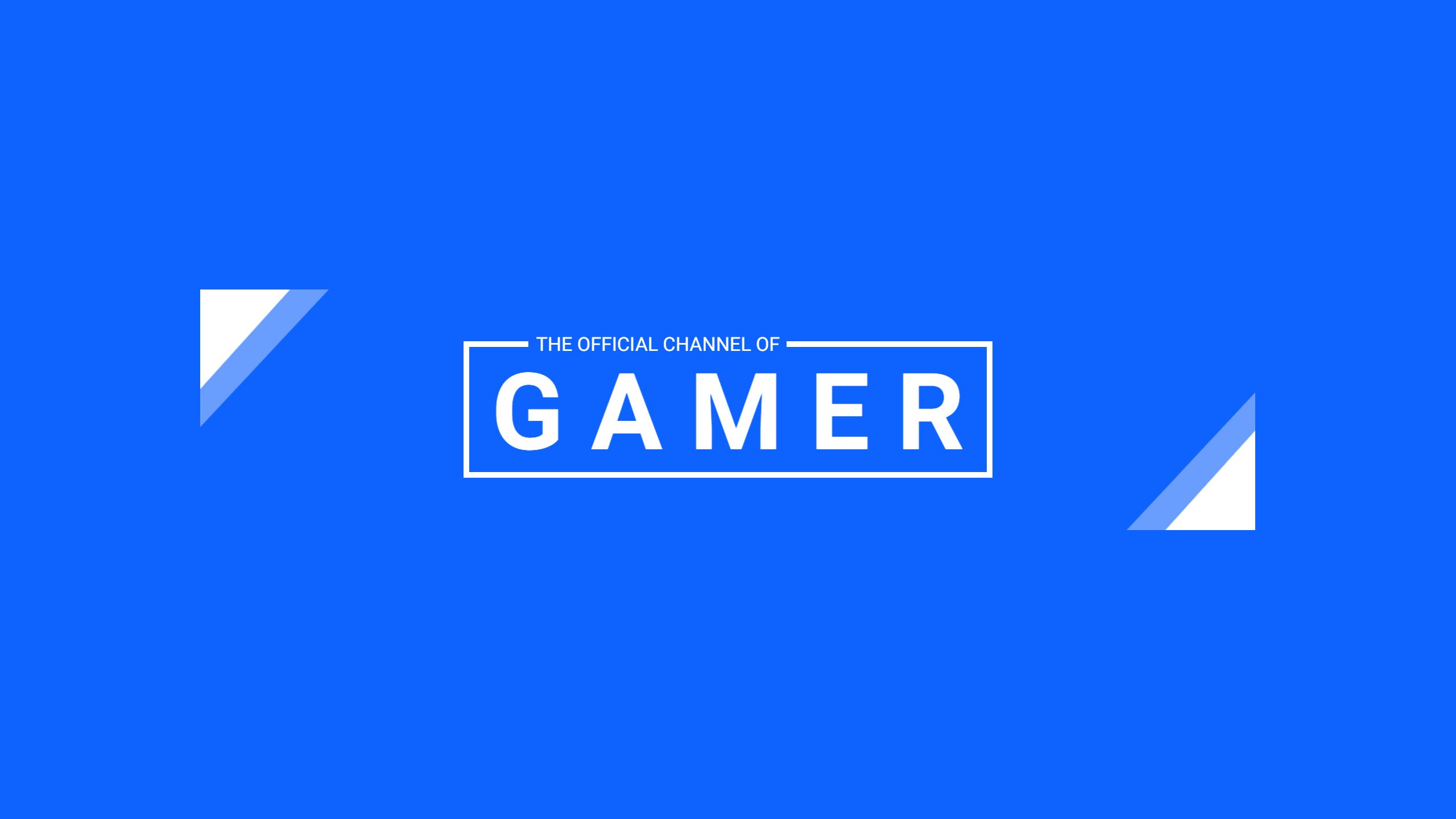 Bold Blue Background with Gamer Theme YouTube Banner Template