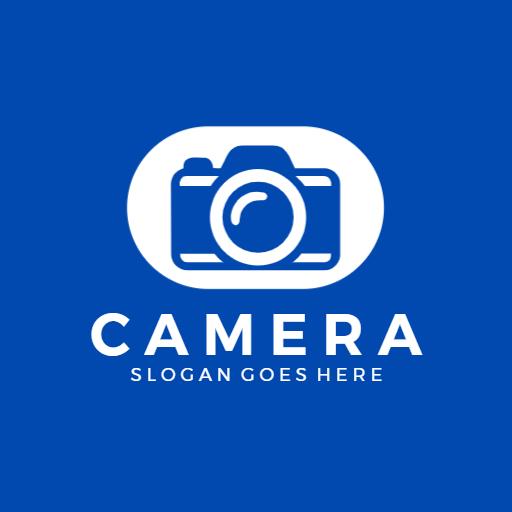 Bold Blue Camera Design Ideal for Photography Branding Logo Template