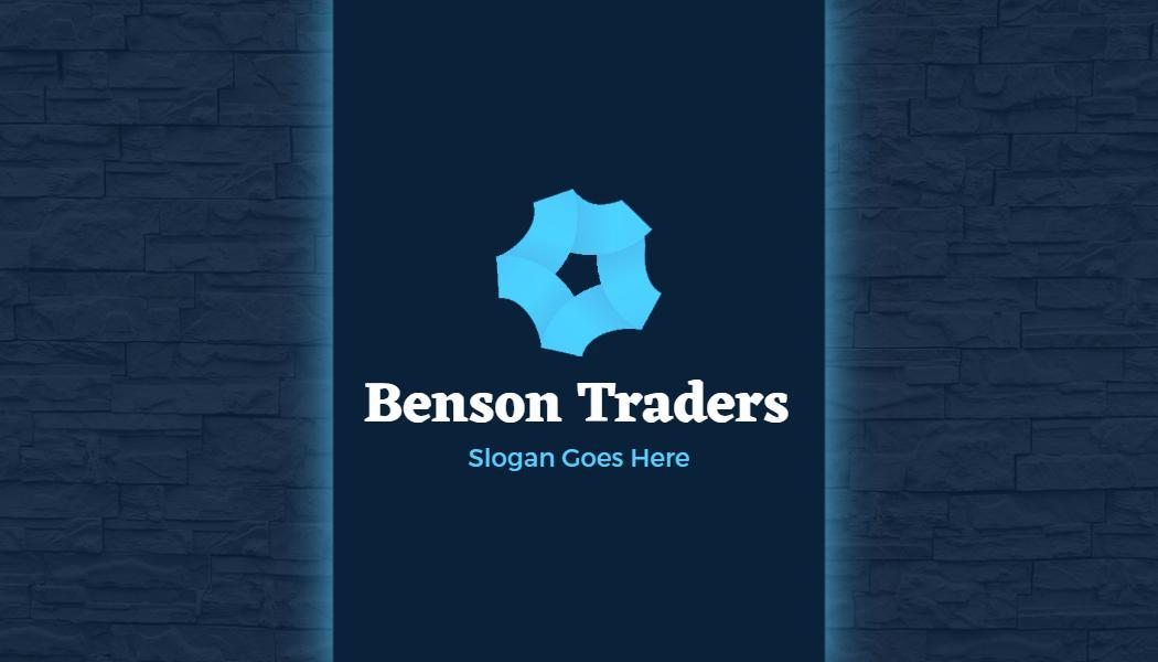 Bold Blue Construction Material Supplier Business Card Template
