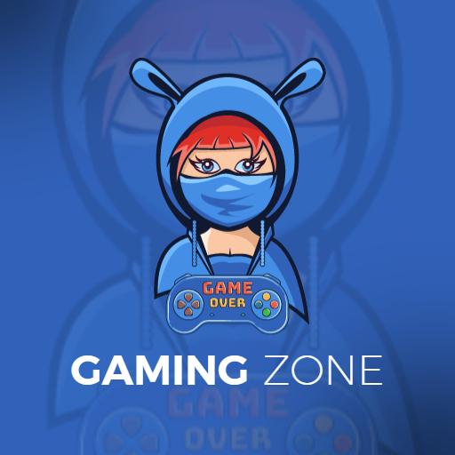 Bold Blue Gaming Character Representing Esports Excellence Logo Template