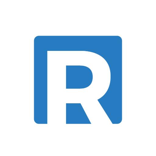 Bold Blue Letter R Showcasing Alphabet Creativity Logo Template