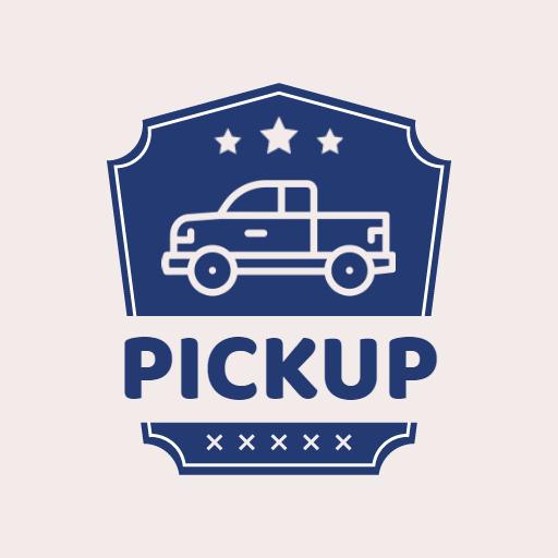 Bold Blue Pickup Truck Design for Transportation Services Logo Template