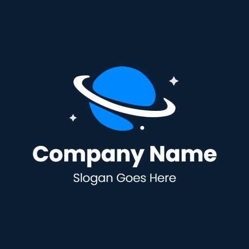 Bold Blue Planet Design Perfect for Modern Company Logo Template