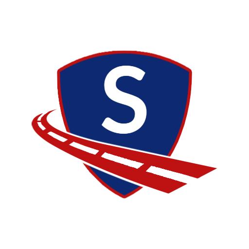 Bold Blue Shield Design Featuring Letter S in Alphabet Logo Template