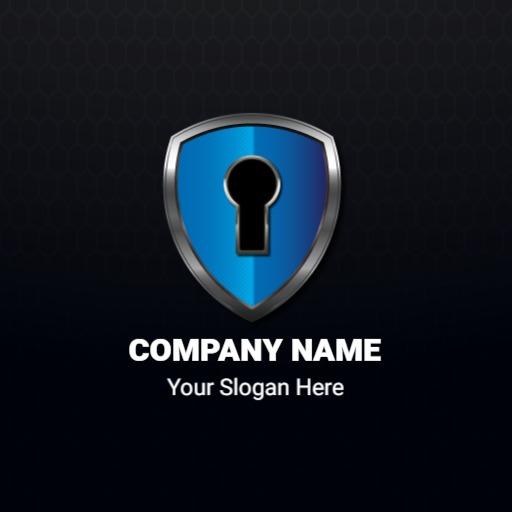 Bold Blue Shield Design for Reliable Security Logo Template