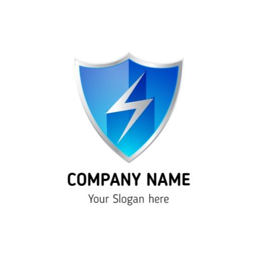 Bold Blue Shield Design for Trustworthy Security Logo Template