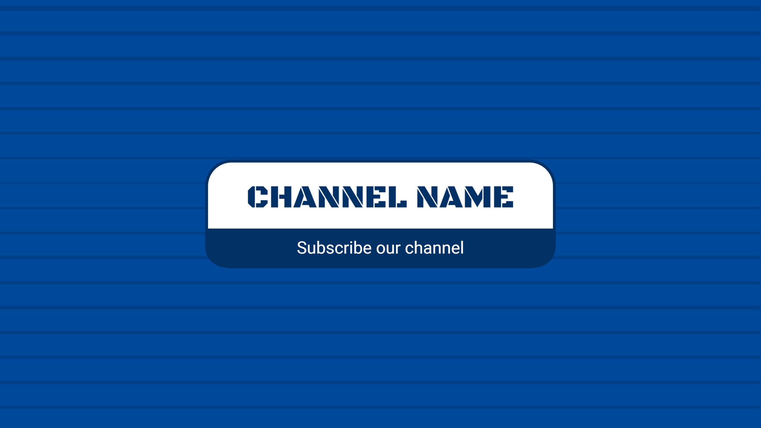 Bold Blue Stripes Background for YouTube Channel Banner Template