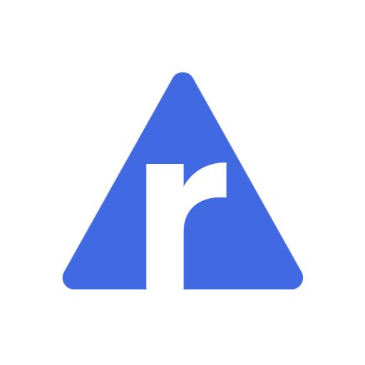 Bold Blue Triangle Featuring a Unique Alphabet Letter Logo Template