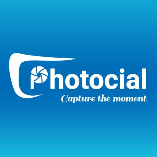 Bold Blue Typography Emphasizing Photography Moments Logo Template