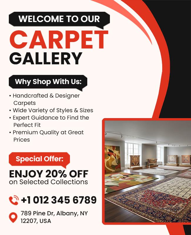 Bold Carpet Gallery Special Offer Flyer Template