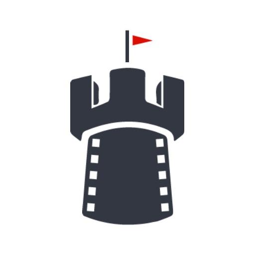 Bold Castle Design Representing Film and Entertainment Logo Template