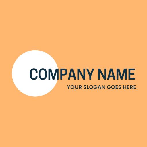 Bold Circular Design with White Background and Text Logo Template
