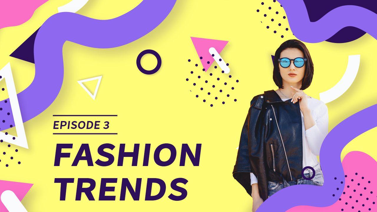 Bold Colorful Fashion Trends YouTube Thumbnail Template